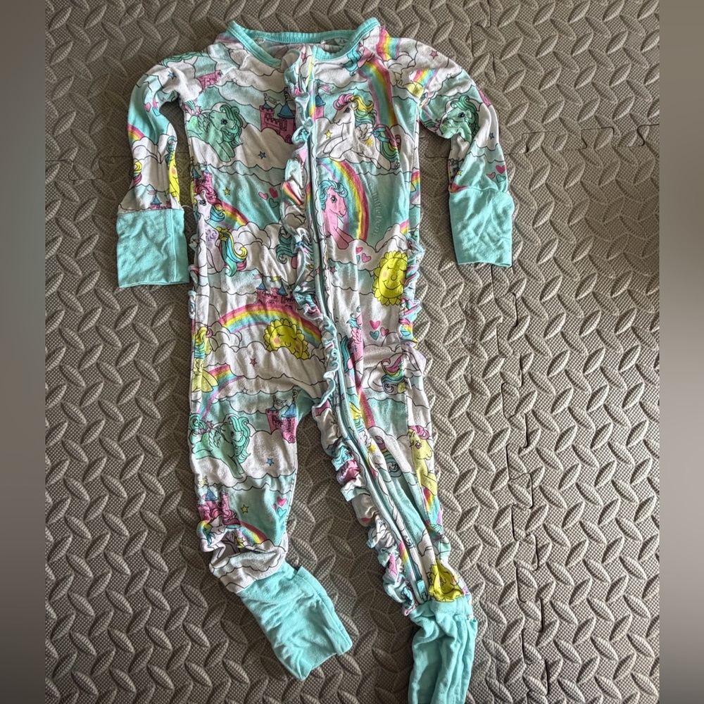 Whimsical Unicorn Kids Footie Pajama